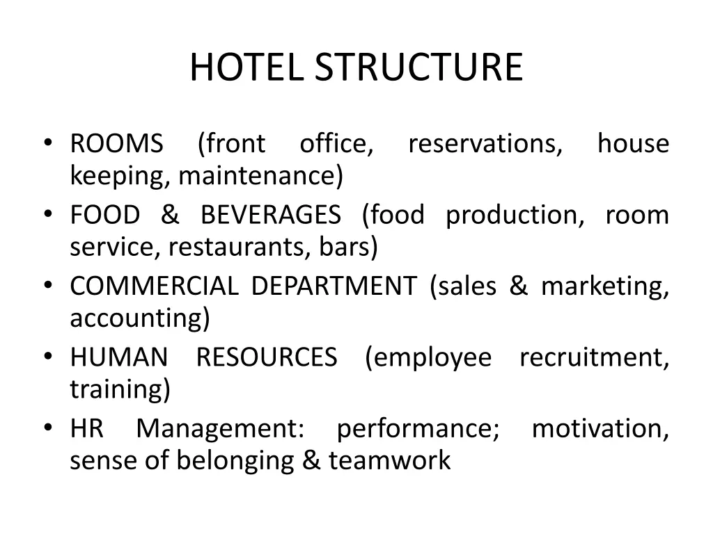 hotel structure