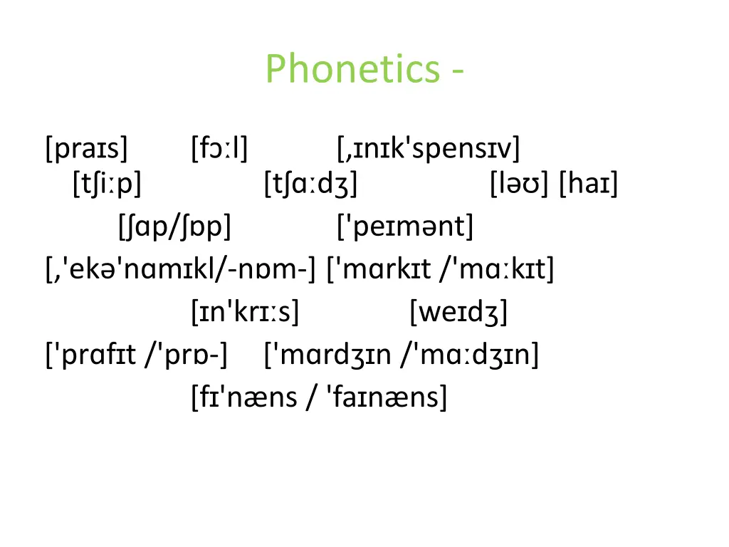 phonetics 1