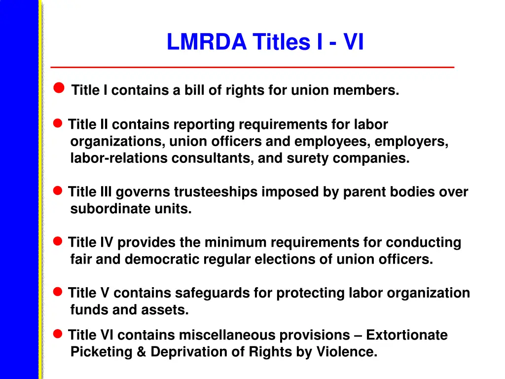 lmrda titles i vi