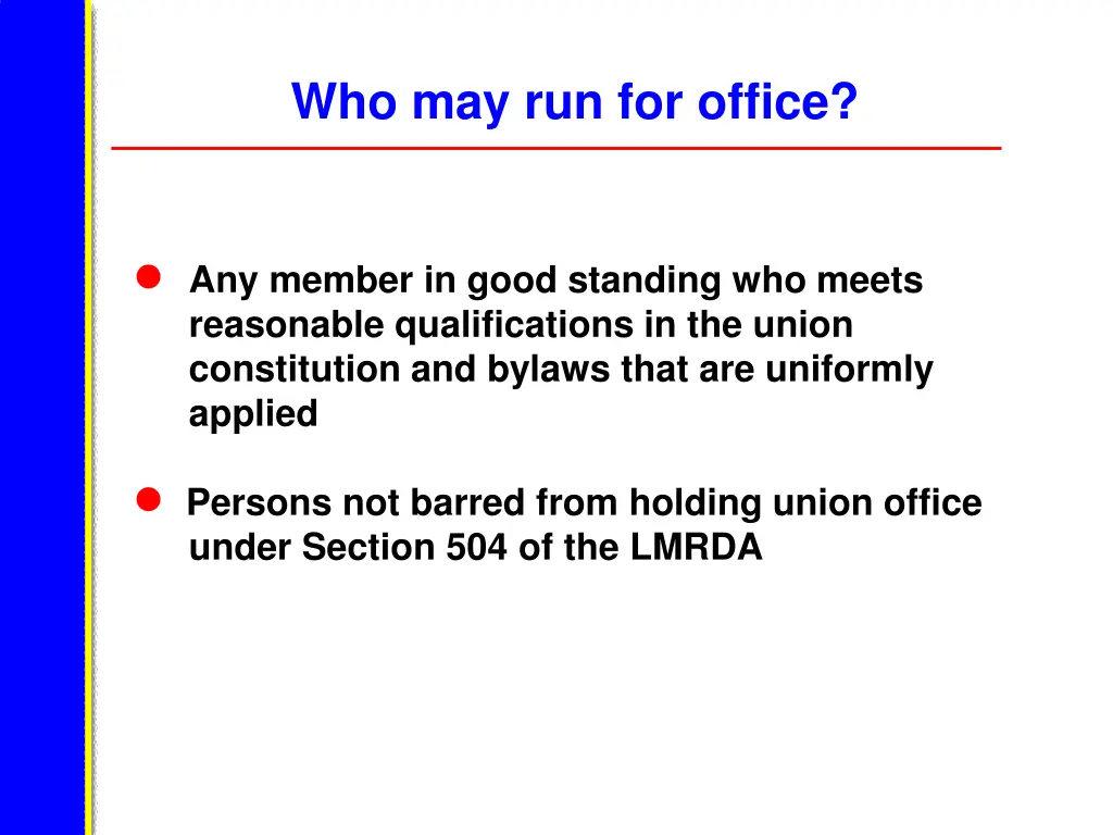 who may run for office