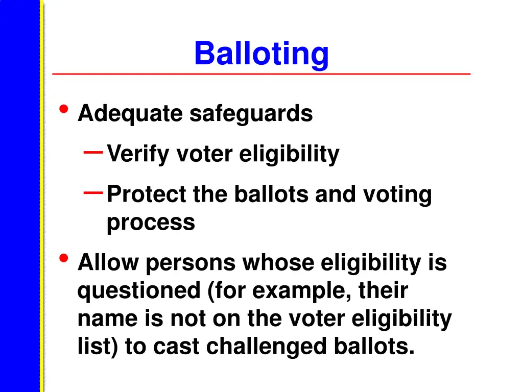 balloting