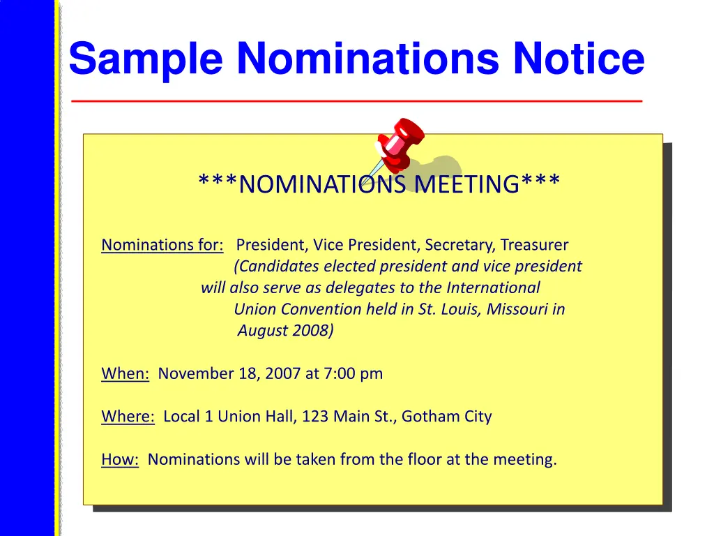 sample nominations notice