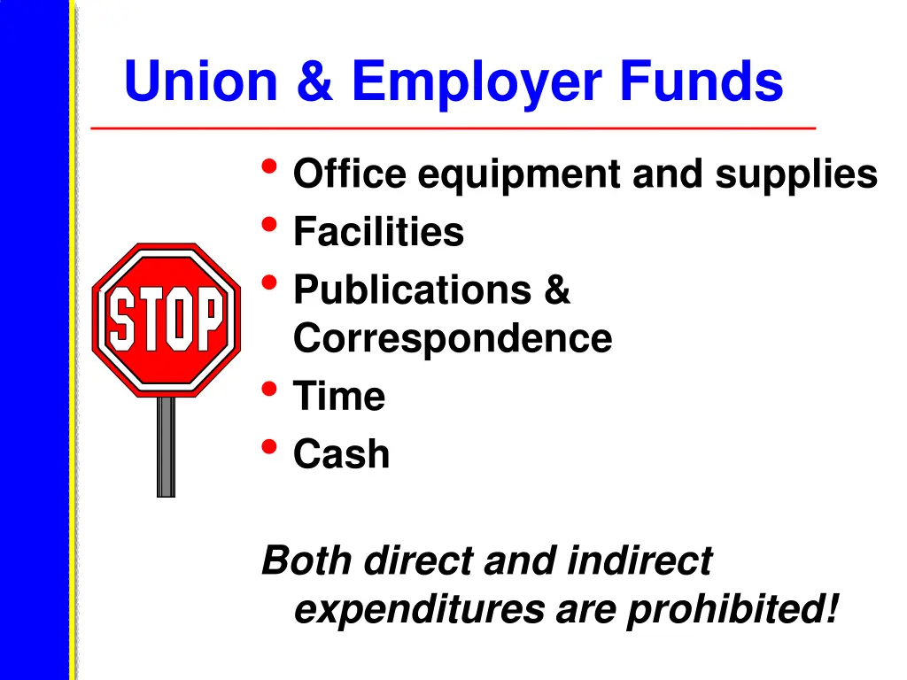 union employer funds office equipment