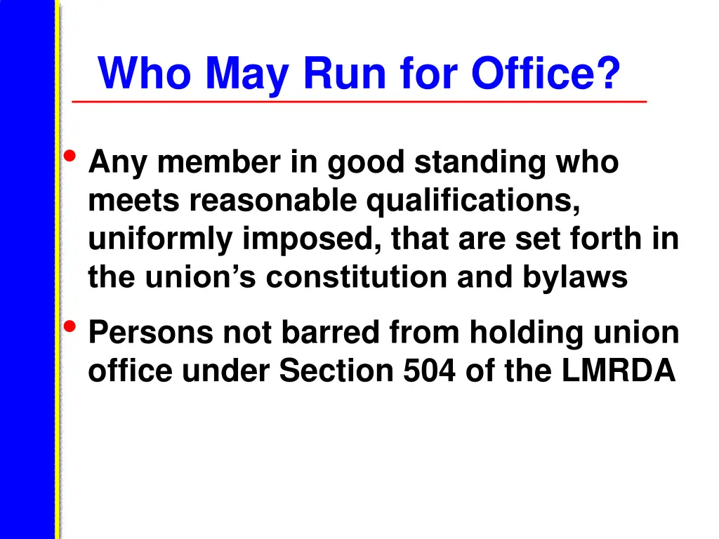 who may run for office