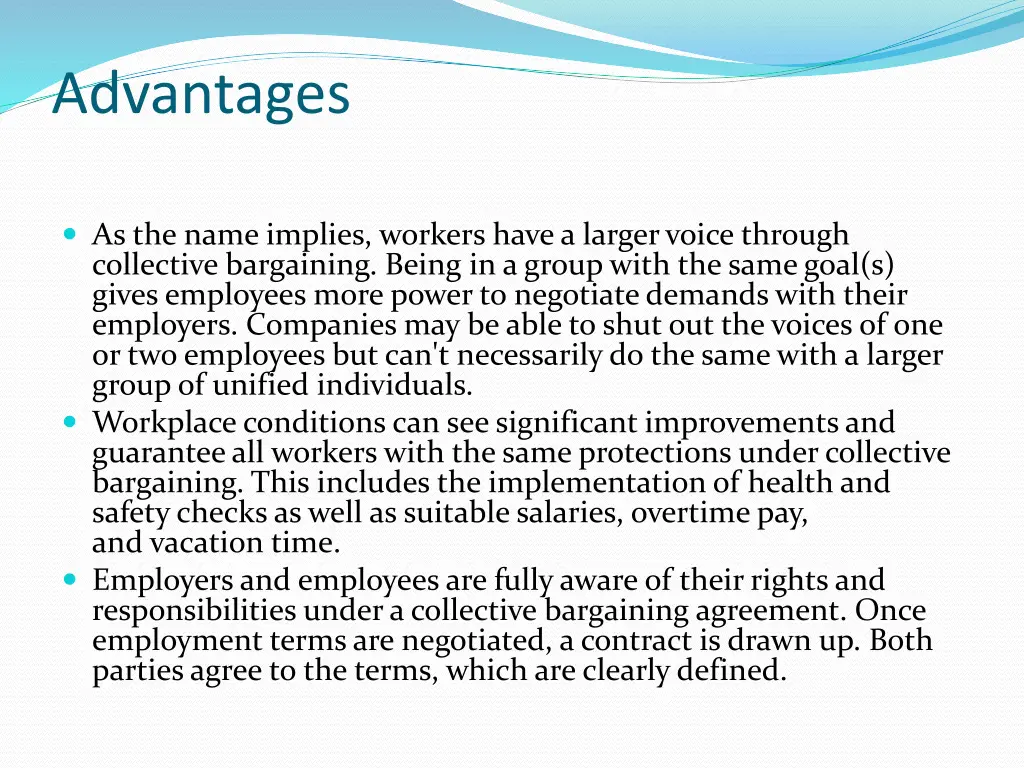 advantages