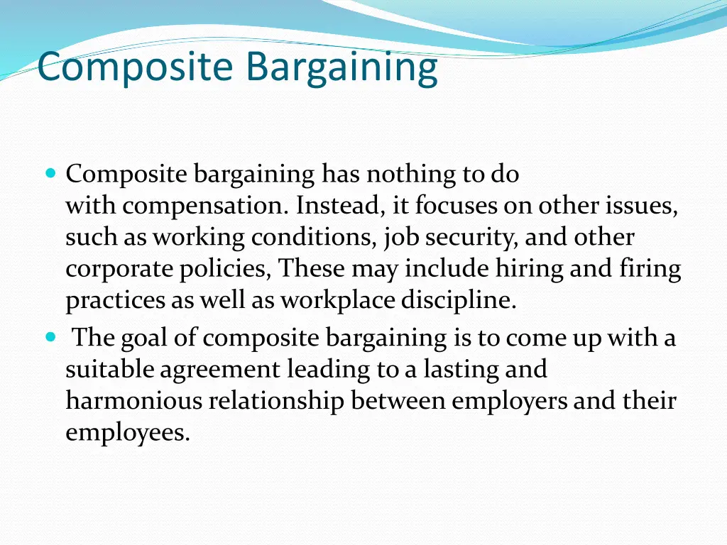 composite bargaining