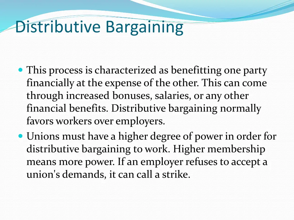 distributive bargaining