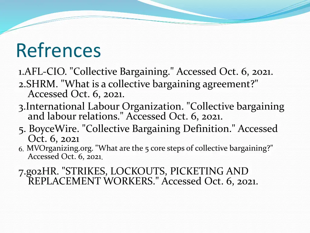 refrences 1 afl cio collective bargaining