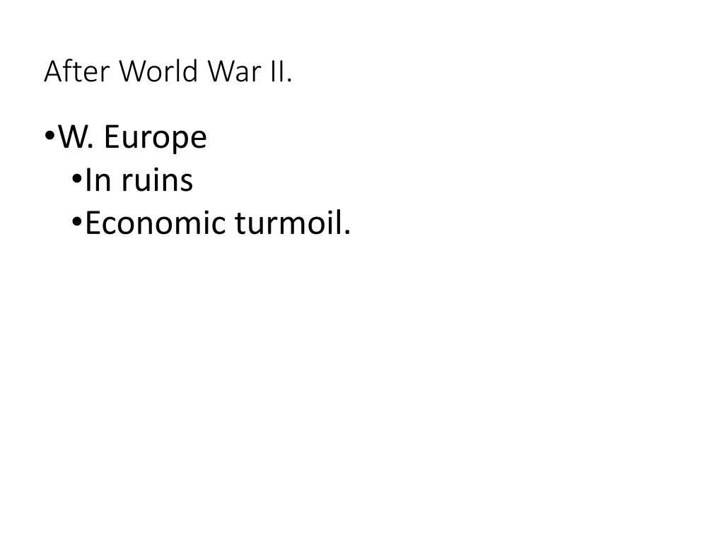 after world war ii