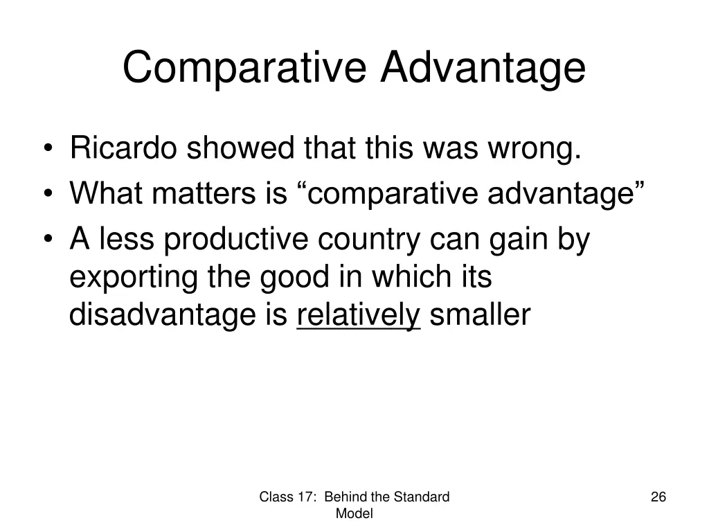 comparative advantage 1