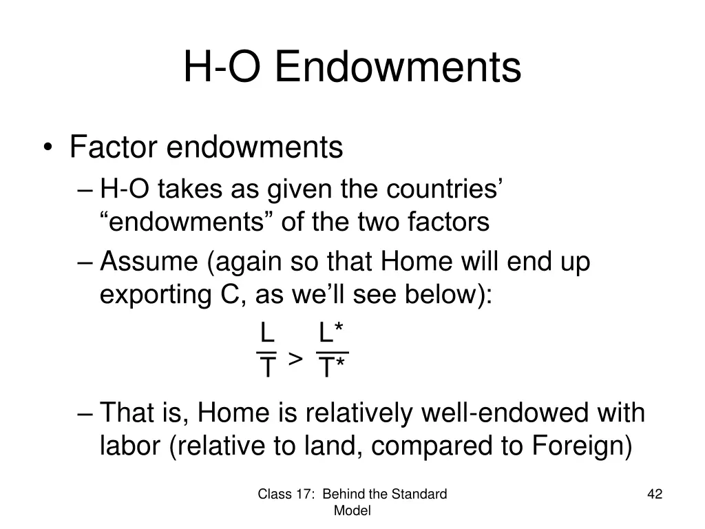 h o endowments