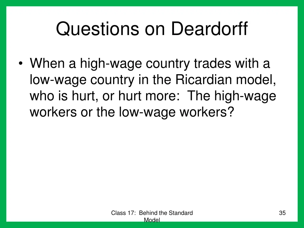 questions on deardorff 1