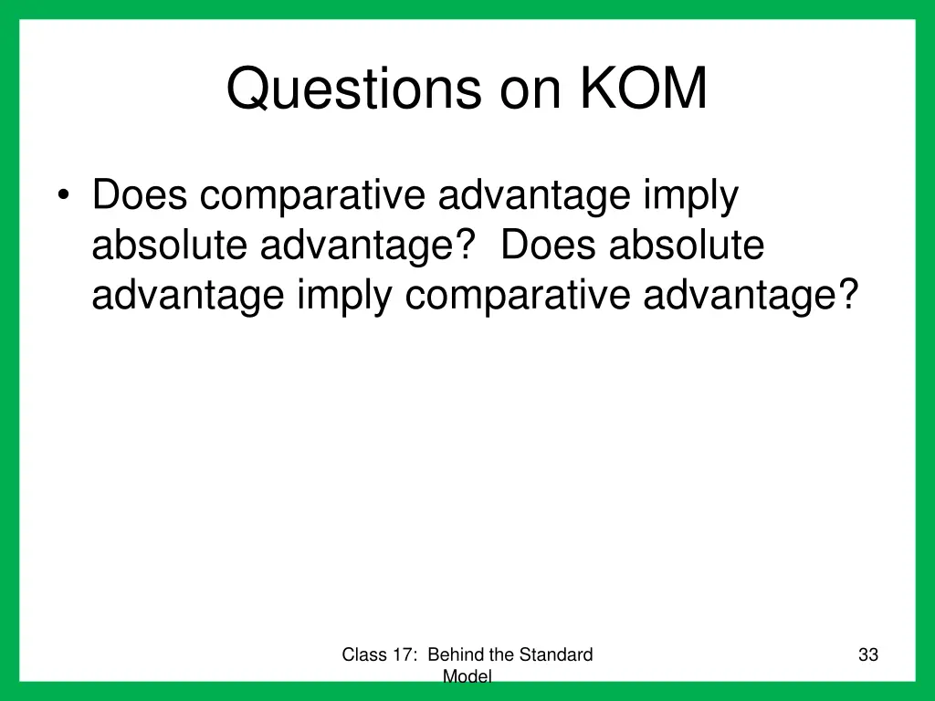 questions on kom 2