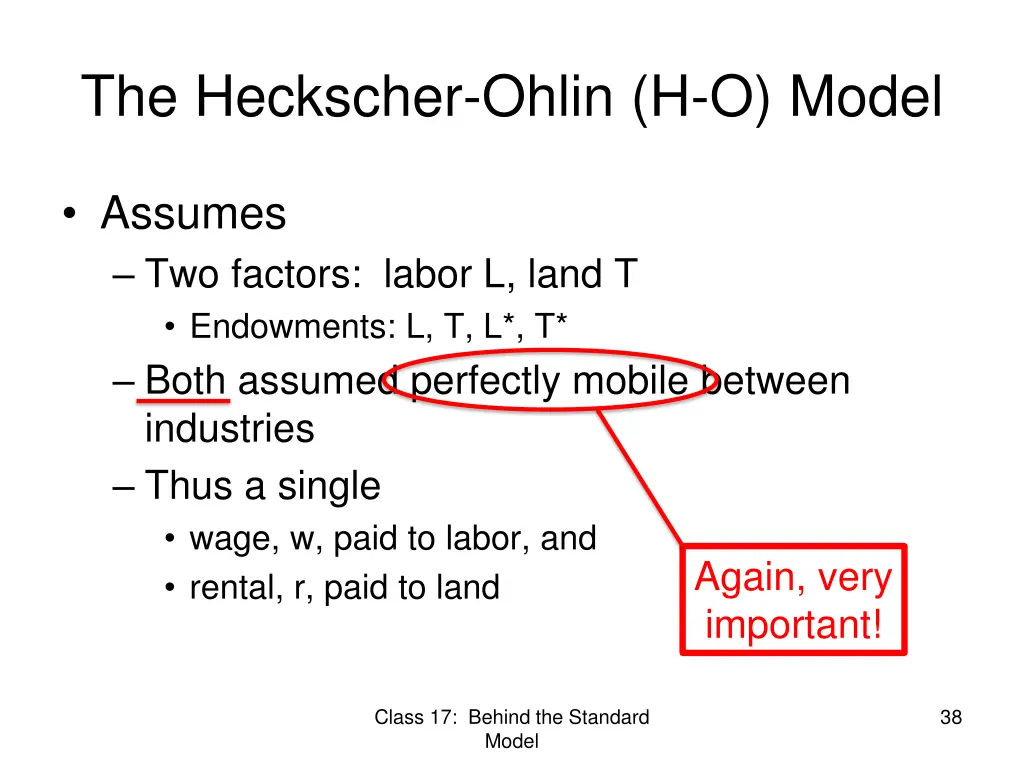 the heckscher ohlin h o model 1