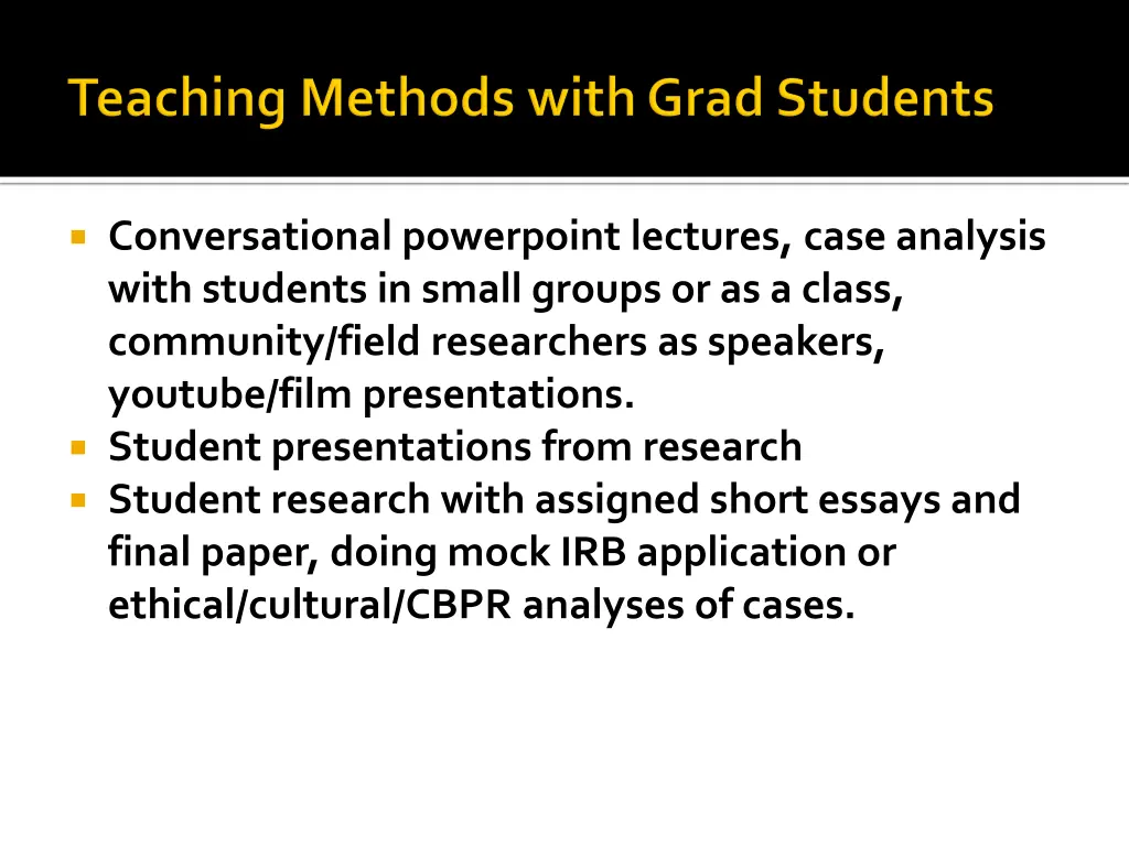 conversational powerpoint lectures case analysis