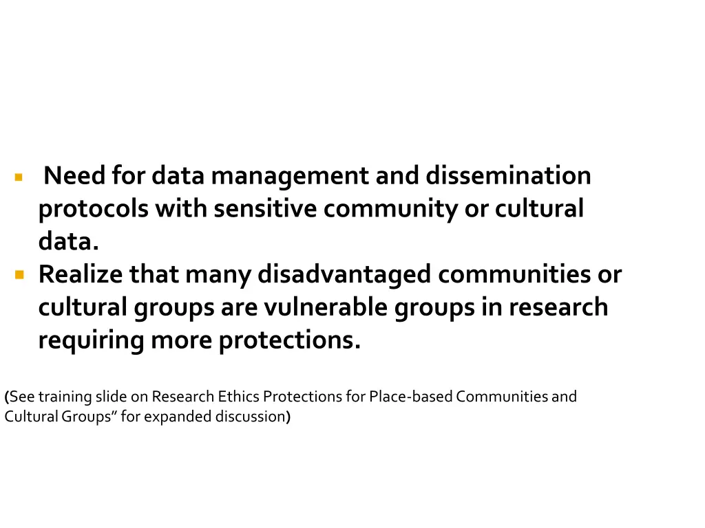 need for data management and dissemination
