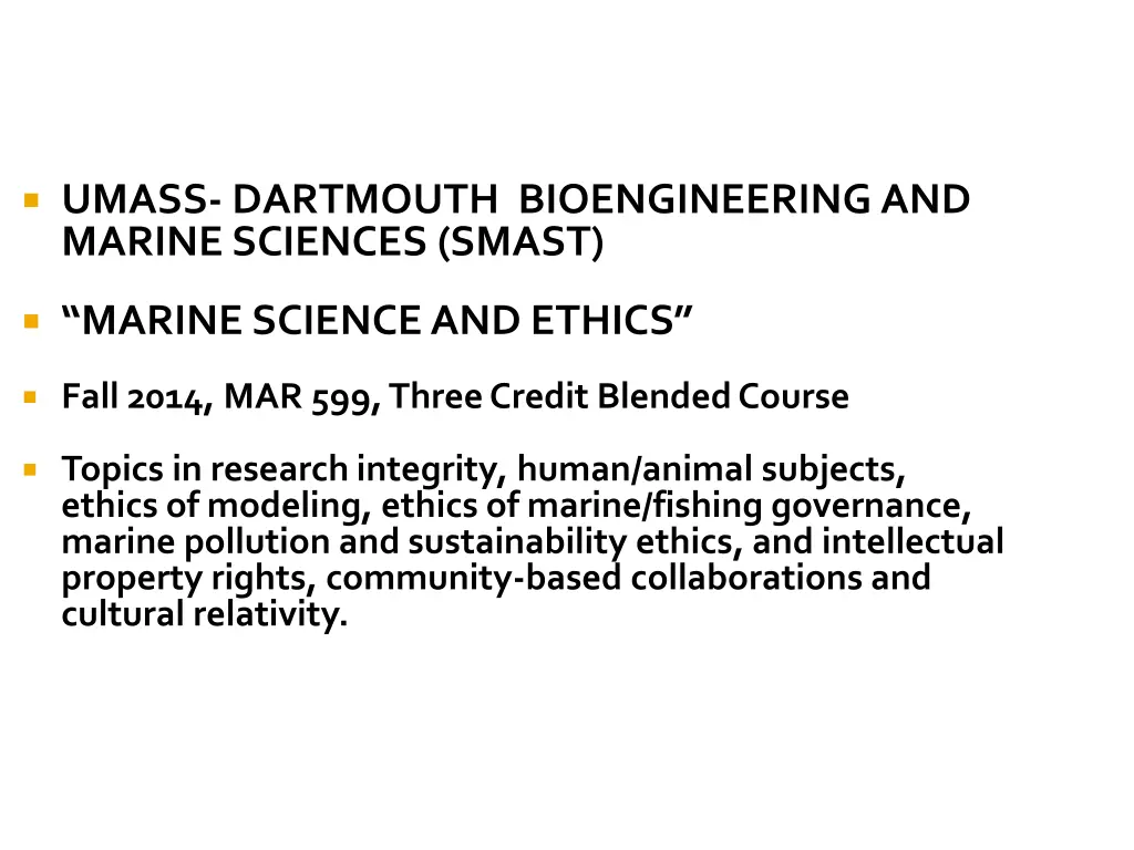 umass dartmouth bioengineering and marine