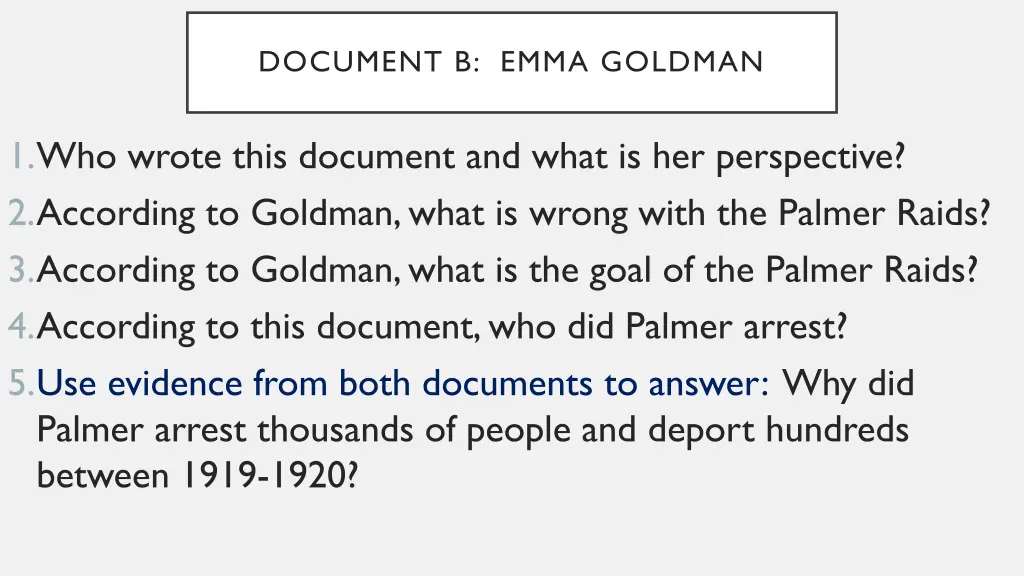 document b emma goldman