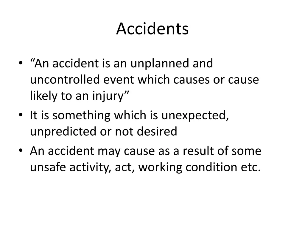accidents
