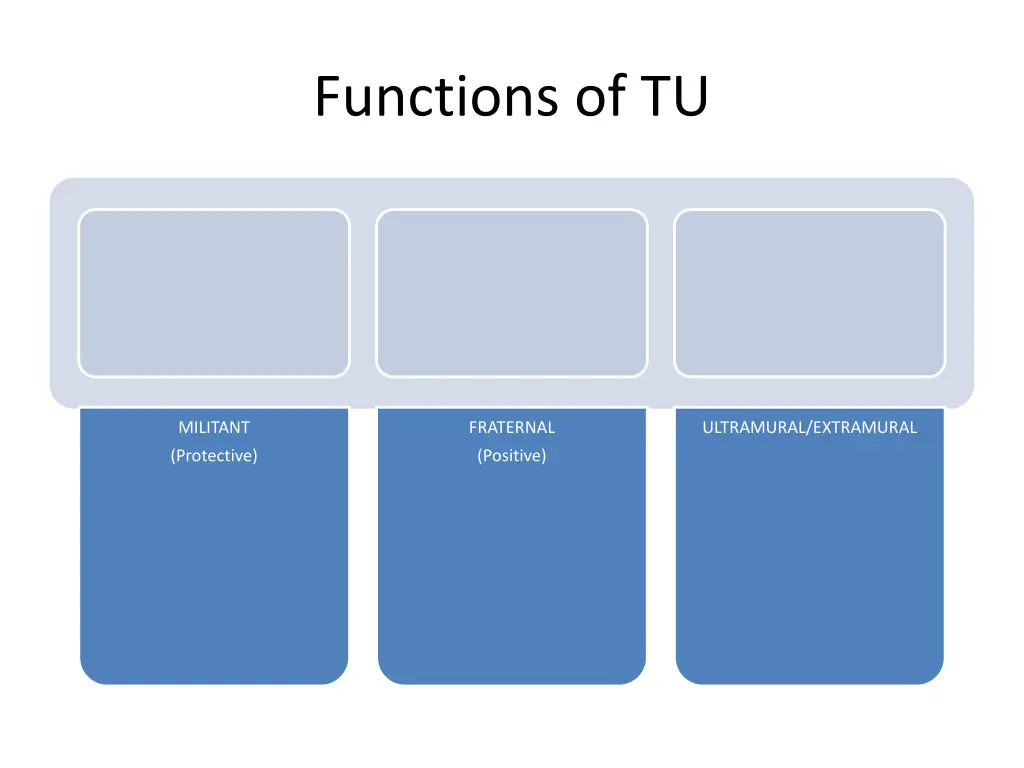 functions of tu