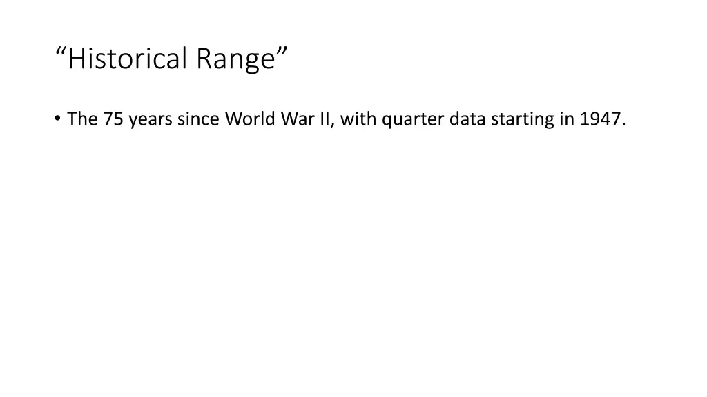 historical range