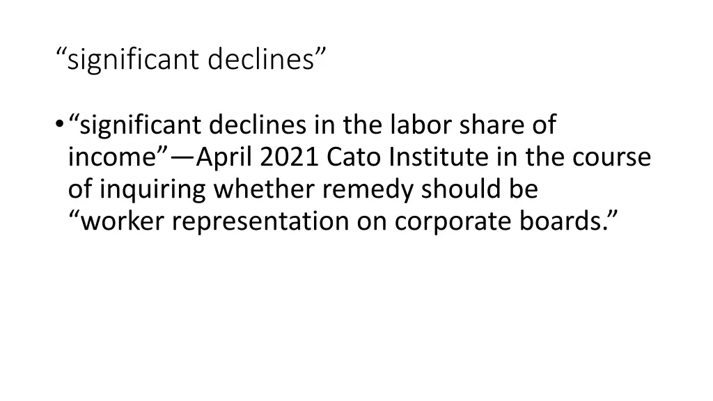 significant declines