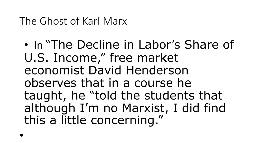 the ghost of karl marx