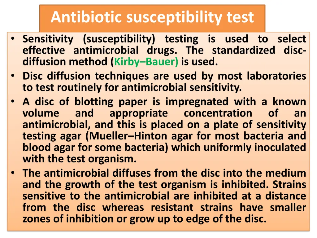 antibiotic susceptibility test sensitivity