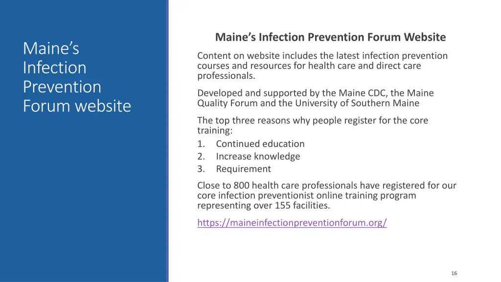 maine s infection prevention forum website