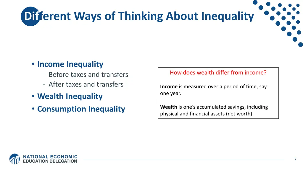 different ways of thinking about inequality