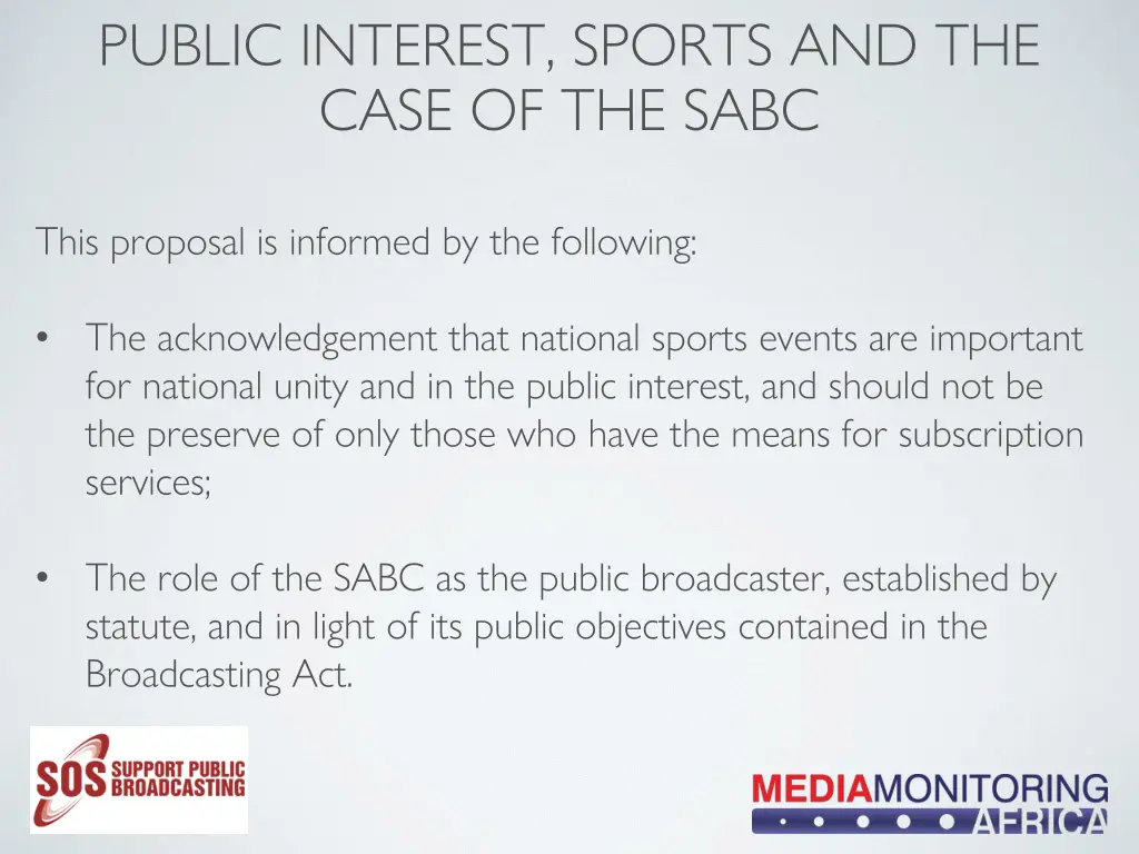 public interest sports and the case of the sabc 2