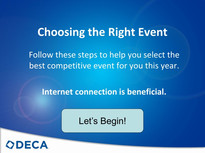 choosing the right event
