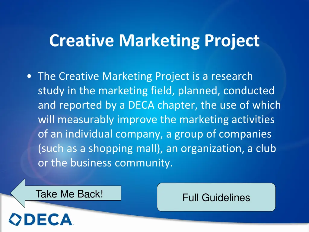 creative marketing project