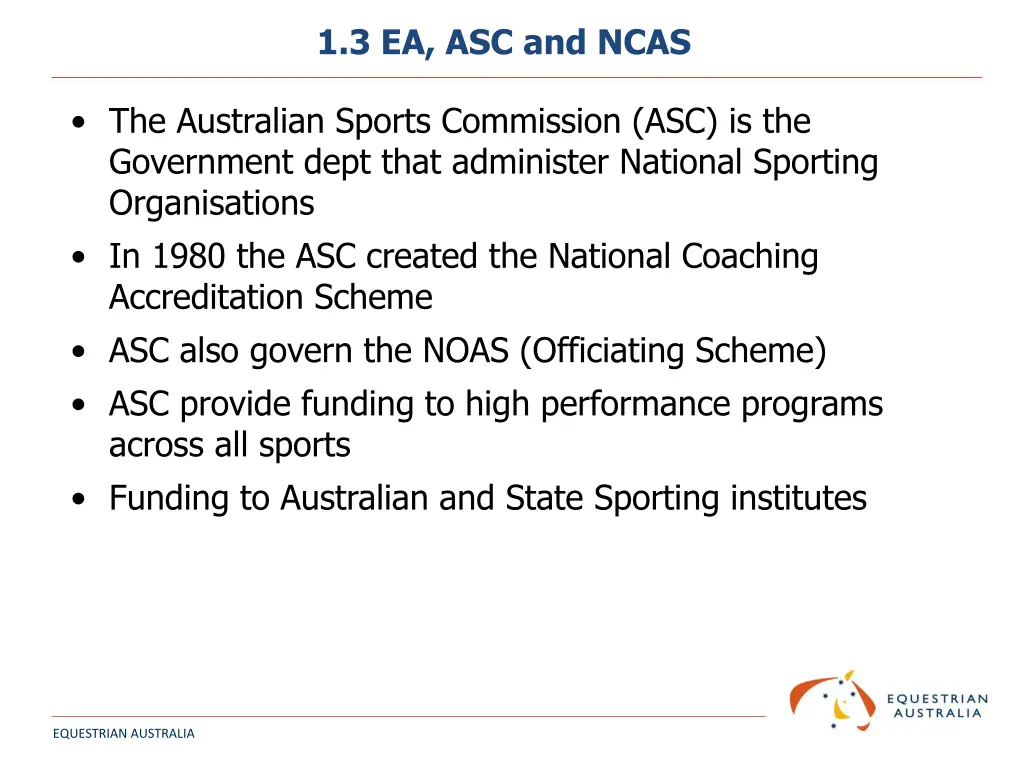 1 3 ea asc and ncas