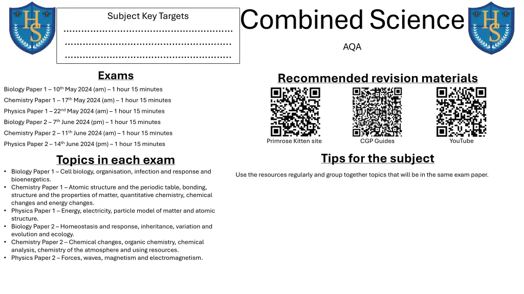 combined science aqa