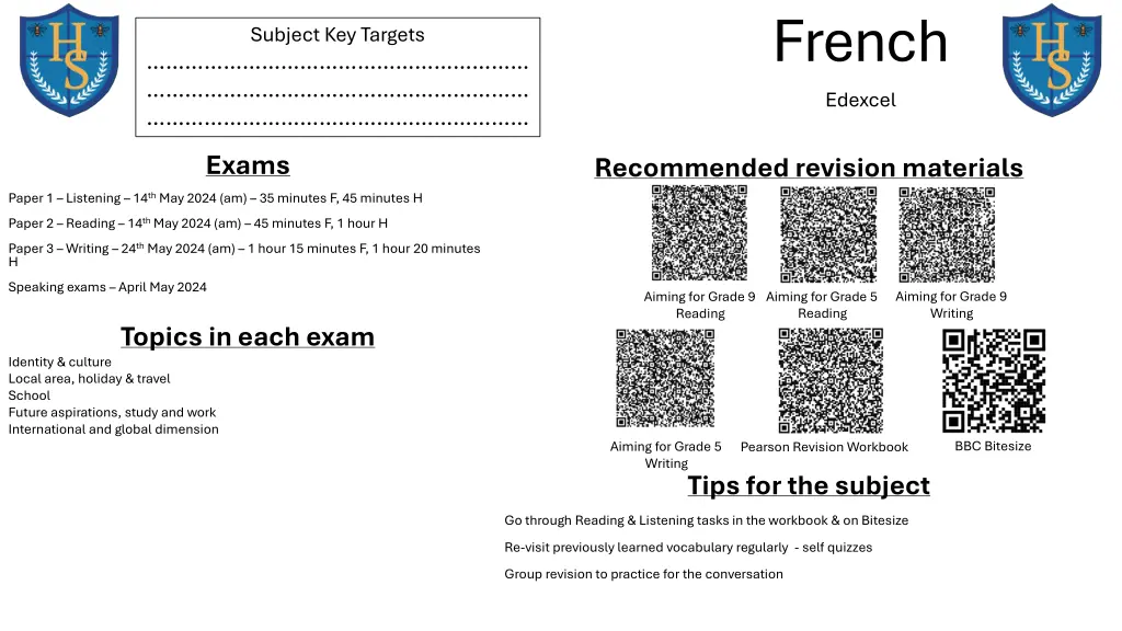 french edexcel