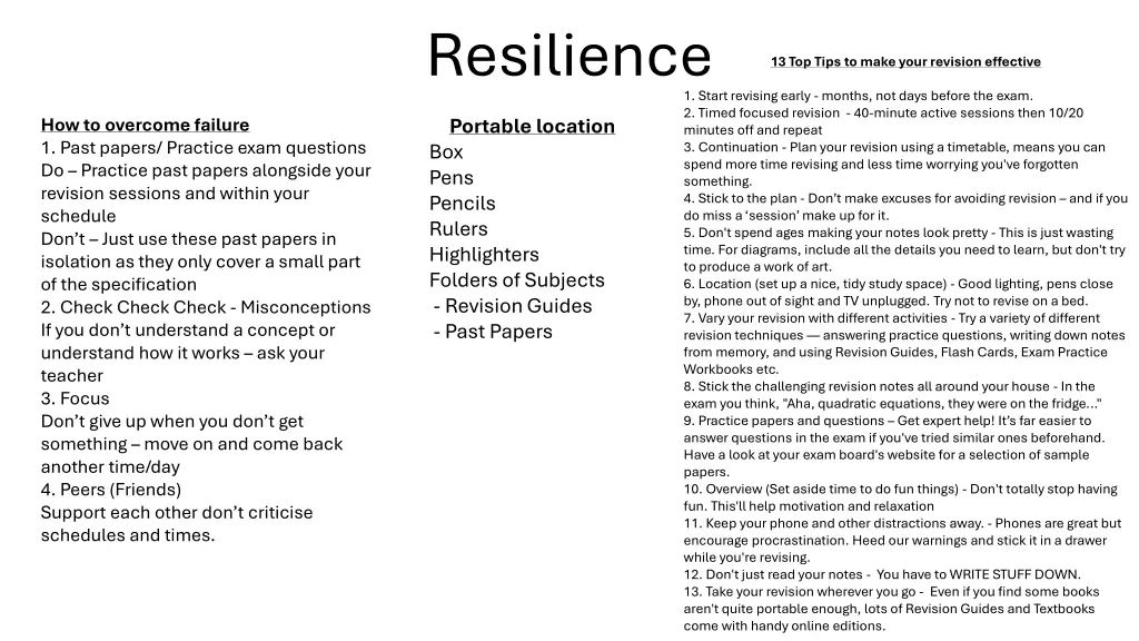 resilience