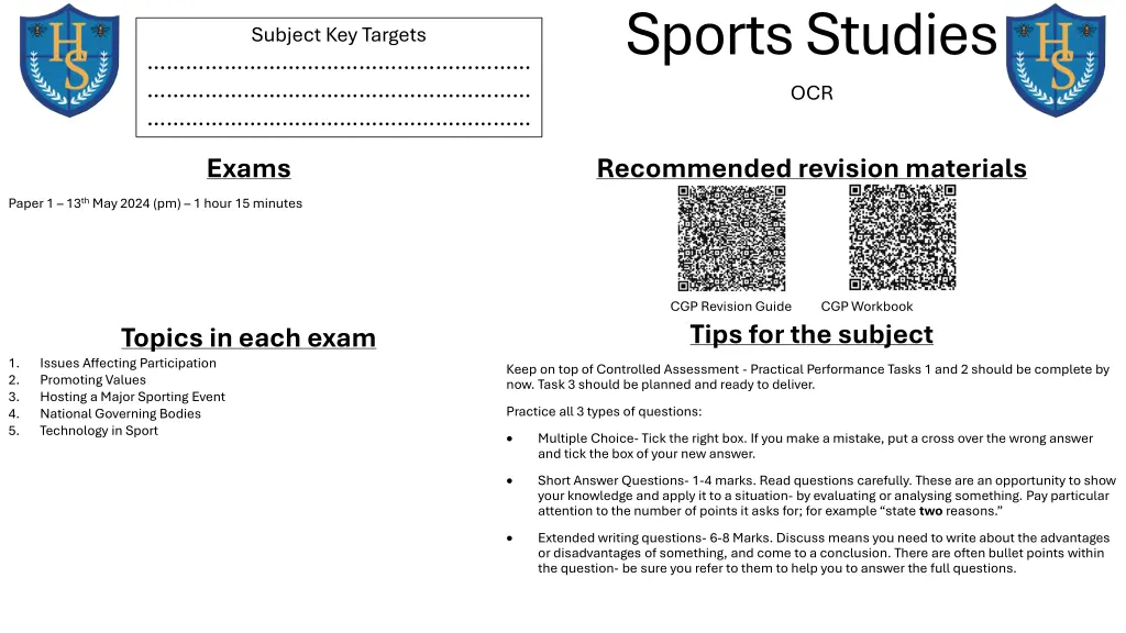 sports studies ocr