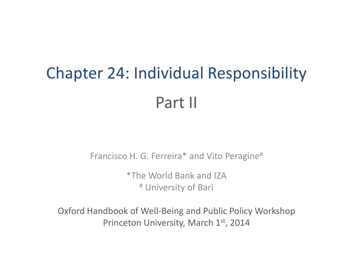 chapter 24 individual responsibility