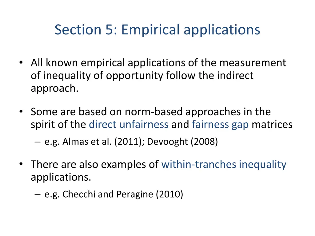 section 5 empirical applications