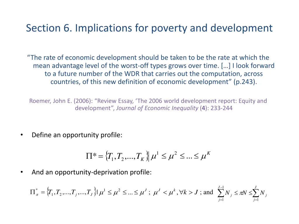 section 6 implications for poverty and development