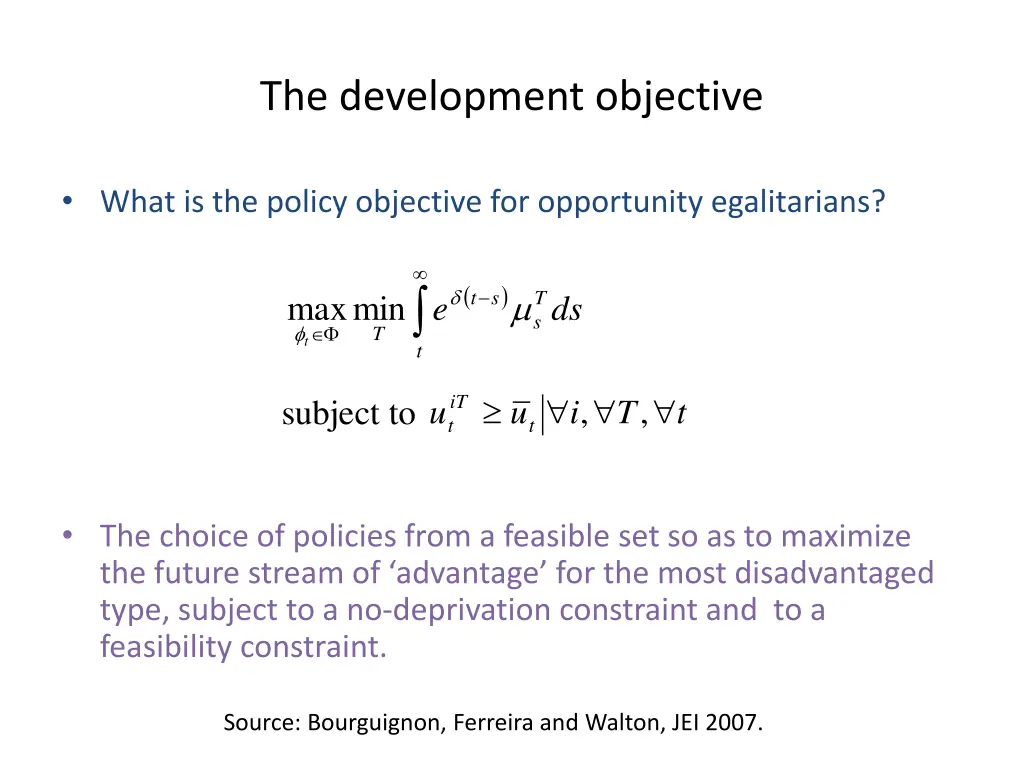 the development objective 1
