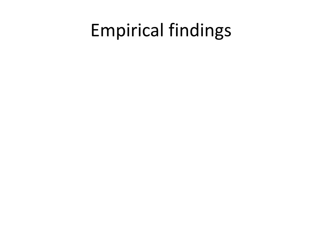 empirical findings
