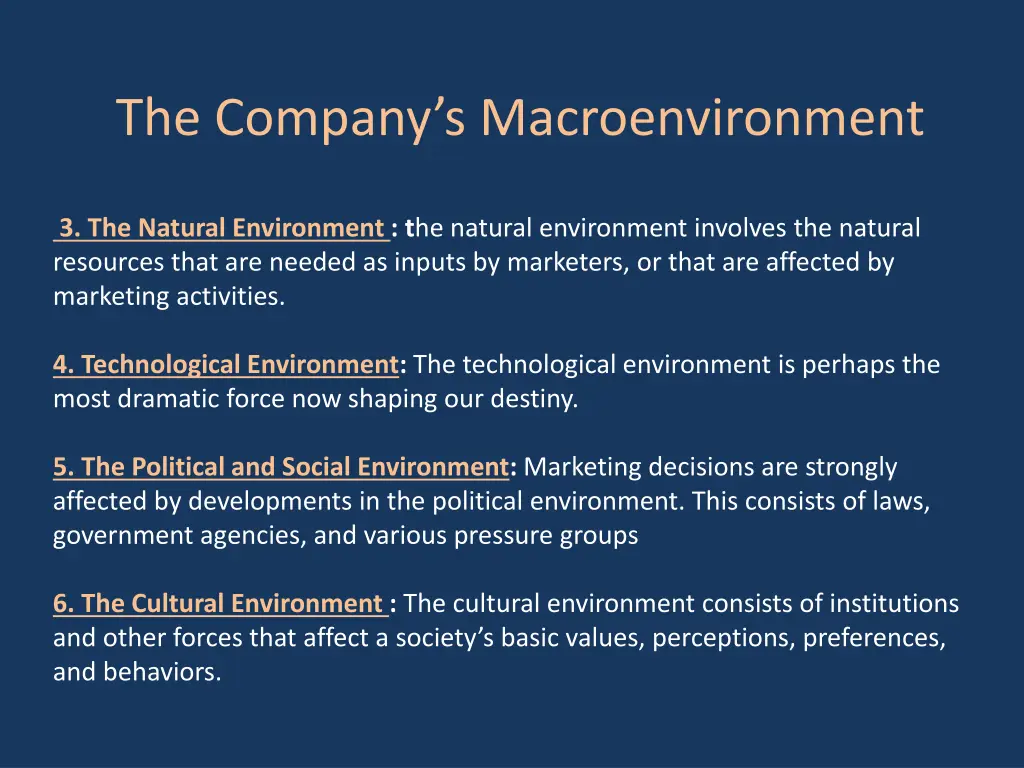 the company s macroenvironment 2