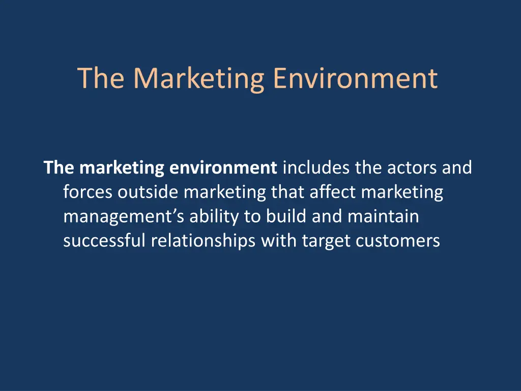 the marketing environment