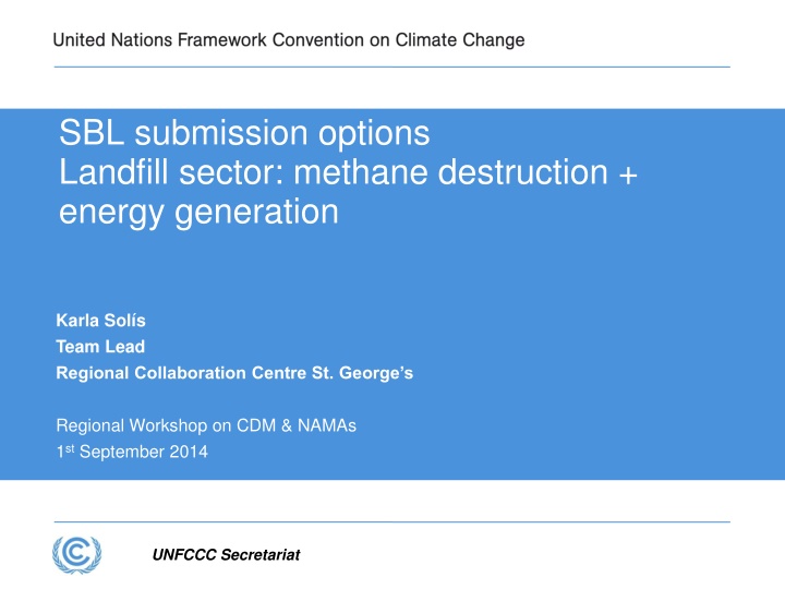 sbl submission options landfill sector methane