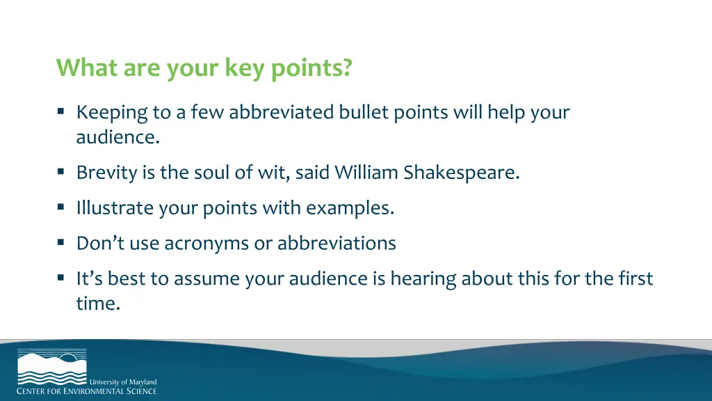 what are your key points