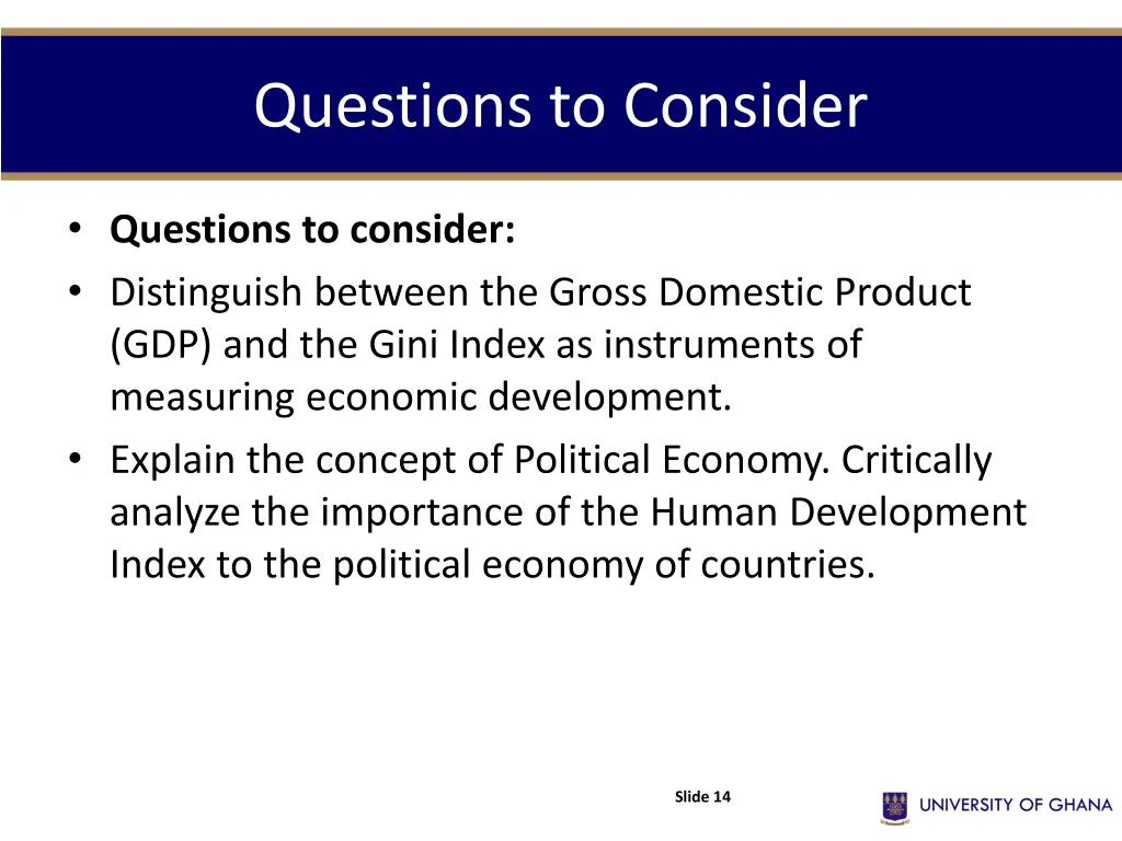 questions to consider