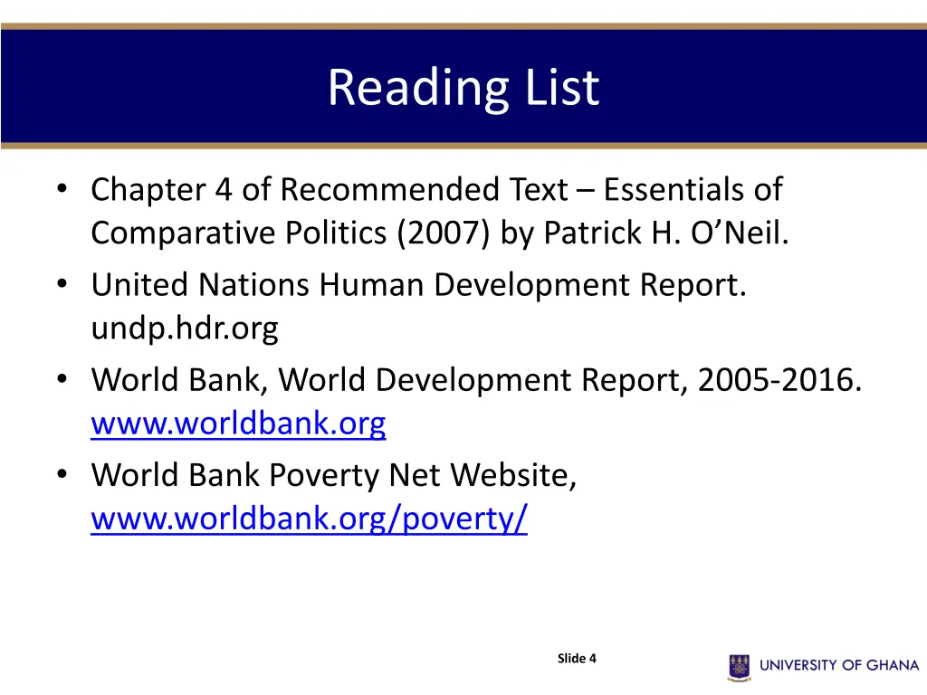reading list