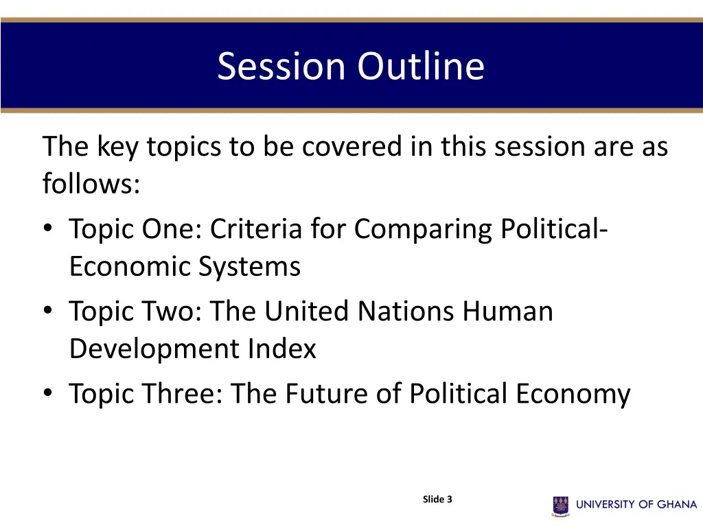 session outline